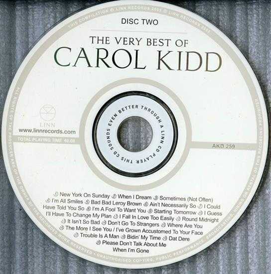 【CD圣经发烧人声】卡罗姬《精选THEVERYBESTOFCAROLKIDD》2CD[WAV分轨]