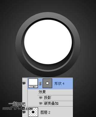 photoshop设计制作出圆形黑色开关按钮