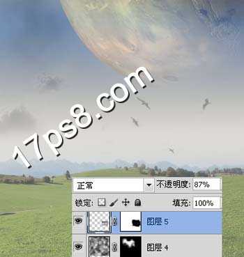 用photoshop合成抽象类似异星战场电影海报场景