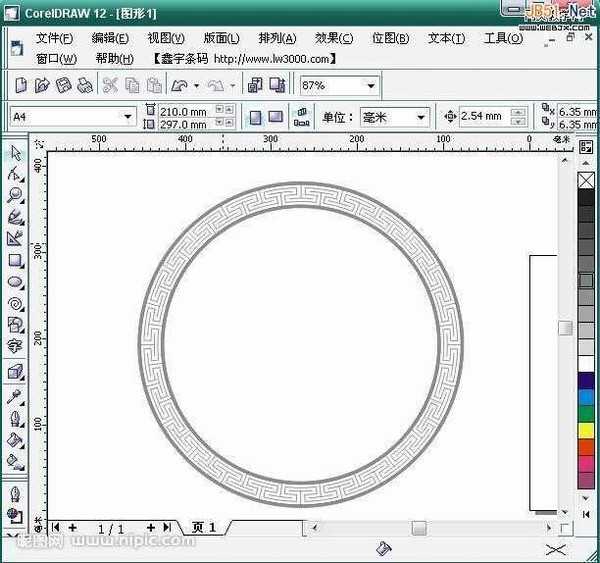 CorelDraw(CDR)设计制作包装中的环形花边图案实例教程