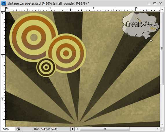 Photoshop设计复古风格的汽车海报教程