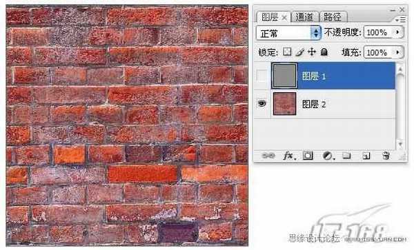 Photoshop制作形象逼真的砖墙效果