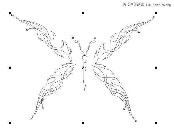 CorelDraw绘制时尚创意的蝴蝶花纹图案教程