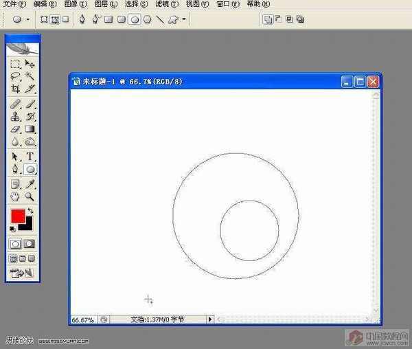 【两种方法】教你如何用ps画同心圆