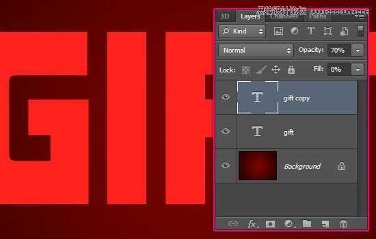 Photoshop制作喜庆风格的3D包装盒立体字教程