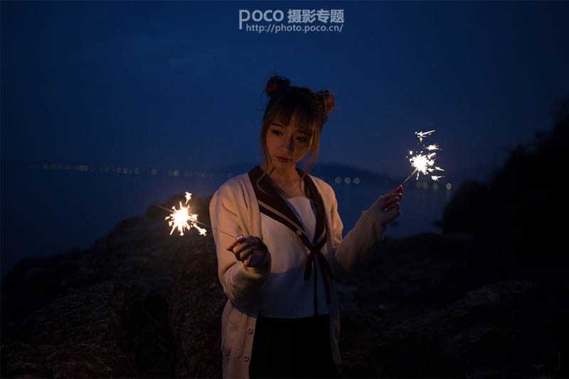 PS后期给夜景人像照片添加补光效果