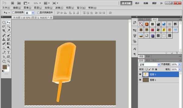 PS怎么画冰棍? ps鼠绘棒冰的教程
