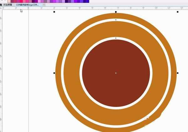 cdr怎么绘制一个圆形的logo图标?