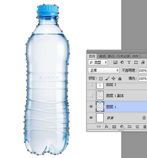 ps如何用通道快速完美地抠出透明塑料矿泉水瓶子