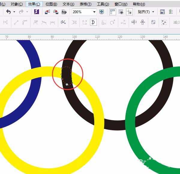 cdr怎么画奥运五环? cdr设计奥运五环的教程