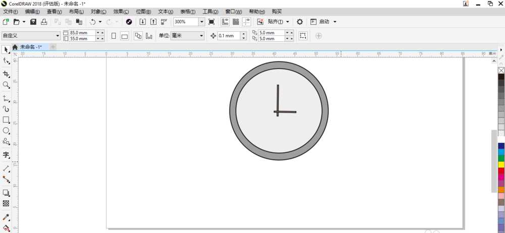 cdr2018怎么手绘时钟表? cdr画挂钟的教程