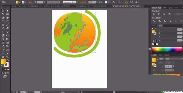 ai怎么画地球仪logo? ai地球仪矢量图的画法