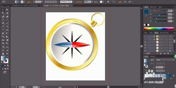 ai怎么画指南针标志? ai设计指南针图形的教程