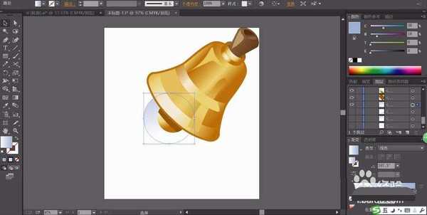 ai怎么绘制2.5d立体效果的铃铛素材图?