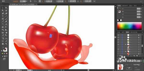 ai怎么绘制樱桃汁宣传图? ai樱桃汁设计方法