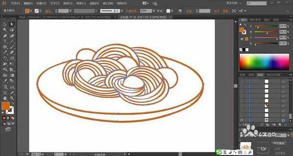 ai怎么绘制意大利面? ai面食素材的设计教程