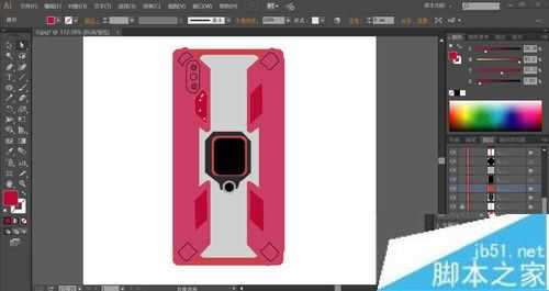 ai怎么绘制粉色手机壳? ai粉色手机壳产品设计画法