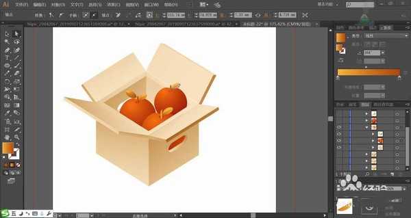 ai怎么设计一箱水果? ai水果箱图片的画法