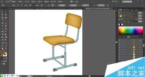 ai怎么手绘课椅矢量图? ai设计课椅的画法