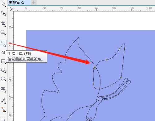 cdrX7怎么手绘蝴蝶插画? cdr蝴蝶的画法