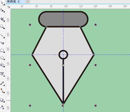 cdr怎么画钢笔笔尖形状? cdr钢笔头笔尖矢量图的画法
