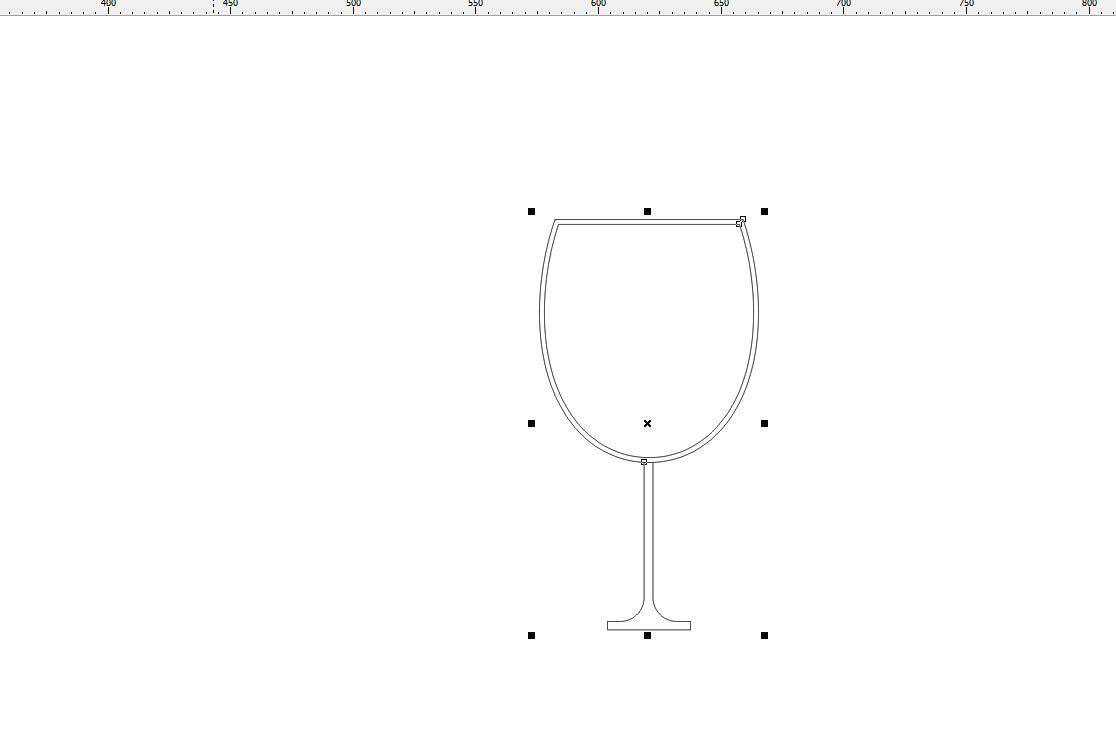 cdr怎么画高脚杯简笔画? cdr玻璃杯图标的画法